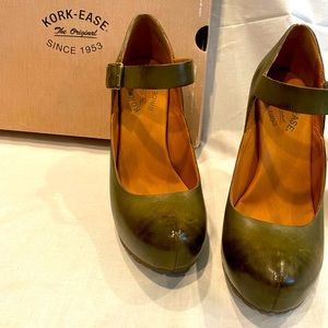 Kork-Ease Priscilla Platform Mary Jane (Green)